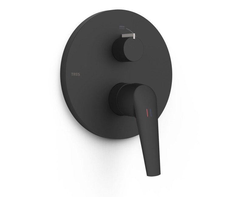 TRES FUJI Декоративная часть смесителя для ванны/душа, черный 28128110NM