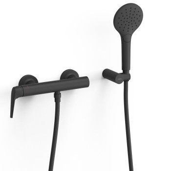 TRES FUJI Dušas jaucējkrāns ar dušas komplektu, melns 28116701NM