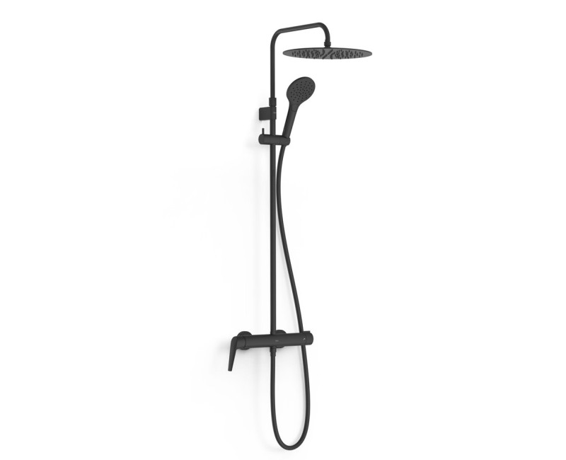 TRES FUJI Душевая система со стационарным душем, черный 28119701NM