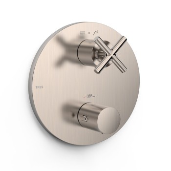 TRES MONT BLANC Декоративная часть термостатического смесителя для ванны/душа, сталь 28325001AC