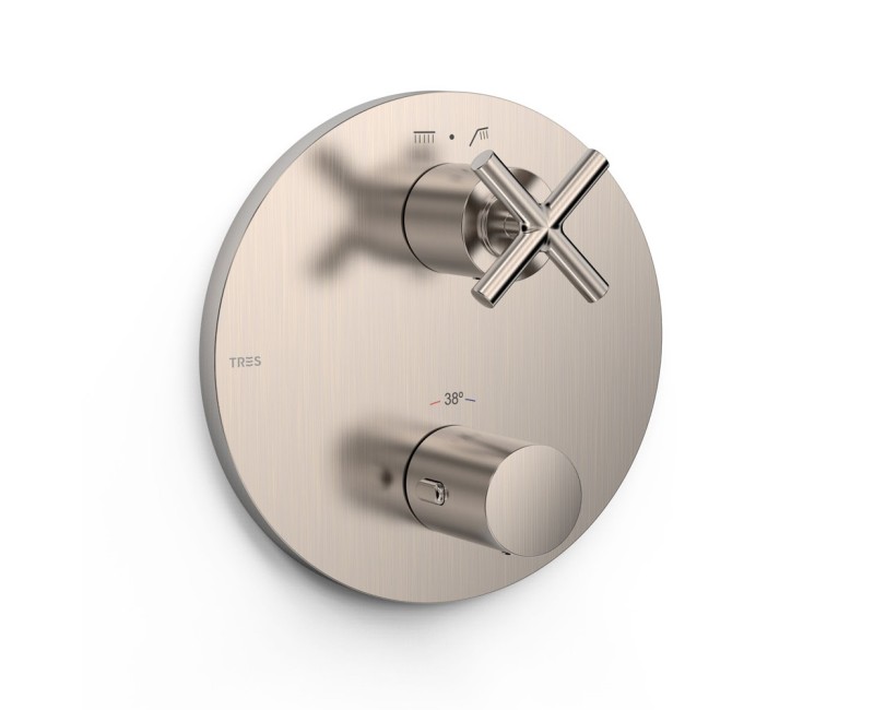 TRES MONT BLANC Декоративная часть термостатического смесителя для ванны/душа, сталь 28325001AC
