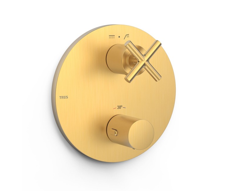 TRES MONT BLANC Декоративная часть термостатического смесителя для ванны/душа, матовое золото  28325001OM