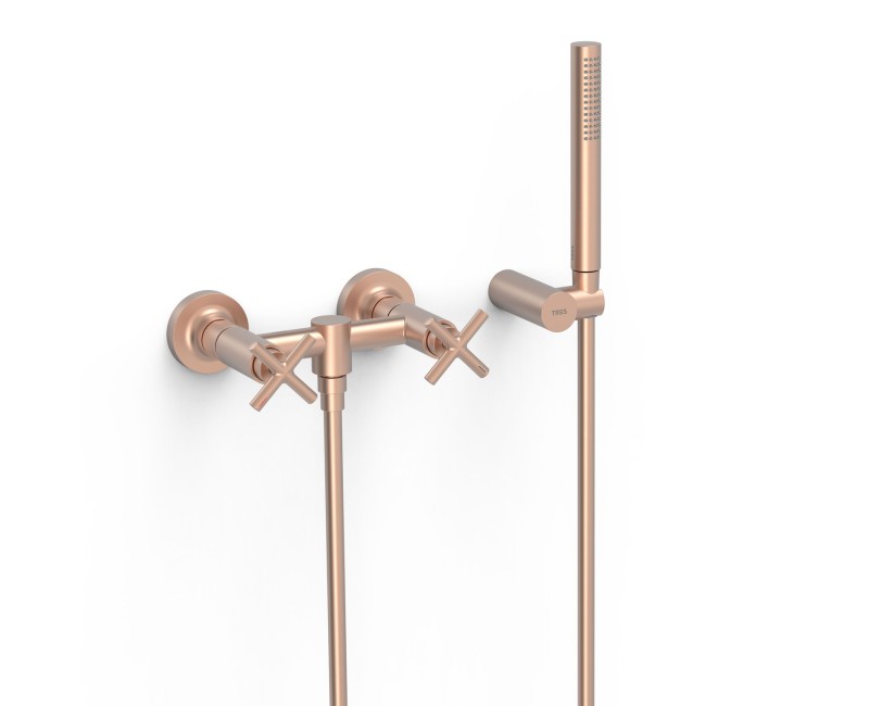 TRES MONT BLANC Dušas jaucējkrāns ar dušas komplektu, matēts rozā zelts 28316301OPM