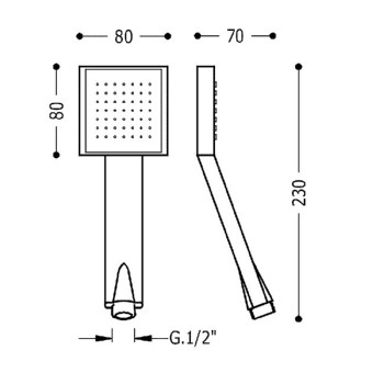 TRES Ручной душ 1 режим, 134612