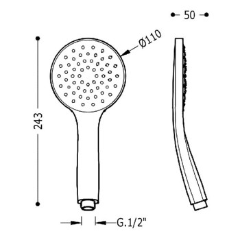 TRES Ручной душ 1 режим, 29963105