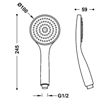 TRES Ручной душ 1 режим, 29963110