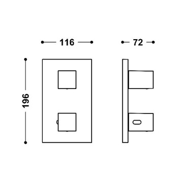TRES Therm-Box Декоративная часть термостатического смесителя для ванны/душа, 00625001
