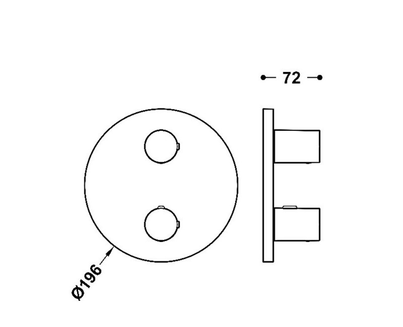 TRES Therm-Box Декоративная часть термостатического смесителя для ванны/душа, 20425001