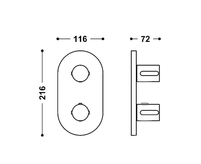 TRES Therm-Box Декоративная часть термостатического смесителя для ванны/душа, 21525001