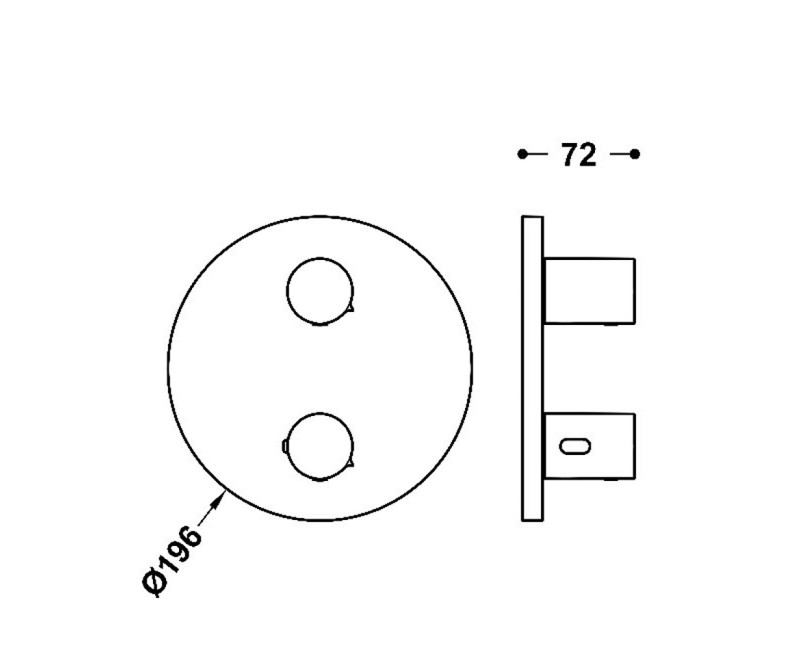 TRES Therm-Box Декоративная часть термостатического смесителя для ванны/душа, 26225001OP