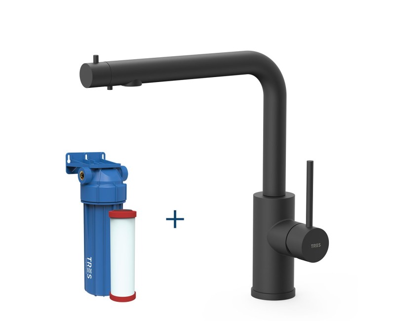 TRES Смеситель для кухни с краном для фильтрованной воды, 23045403NM