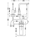 TRES Смеситель для кухни с краном для фильтрованной воды, 23045403NM