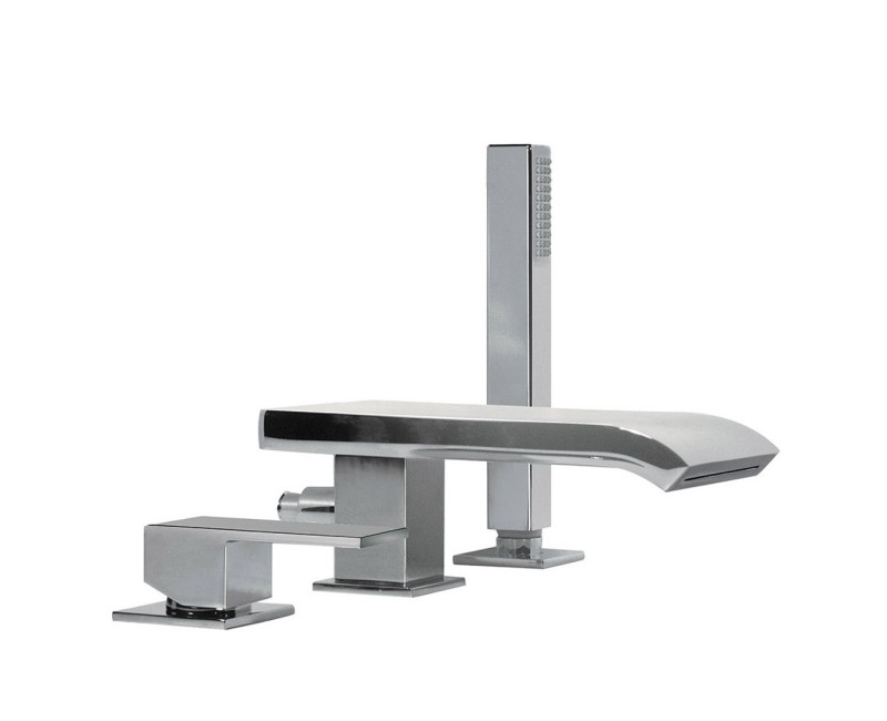 Cuadro-TRES 3-daļīgs vannas jaucējkrāns ar kaskādi, 10616102