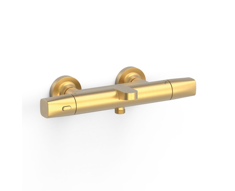 TRES OVER-WALL Термостатический смеситель для ванны и душа, матовое золото 19017404OM