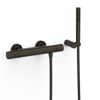 TRES OVER-WALL Термостатический смеситель для  душа с душем, черная бронза 19016429NM