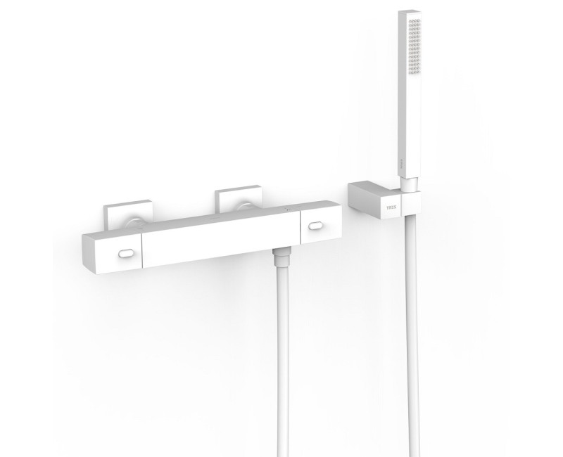 TRES OVER-WALL Cмеситель для душа с душем, белый 19016469BM.