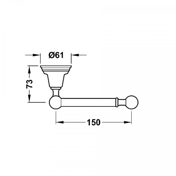 TRES CLASIC Tualetes papīra turētājs, 12423606LM TRES CLASIC Tualetes papīra turētājs, 12423606LM