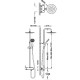 LEX TRES Dušas sistēma ar stacionāro un rokas dušu, hroms 08119703