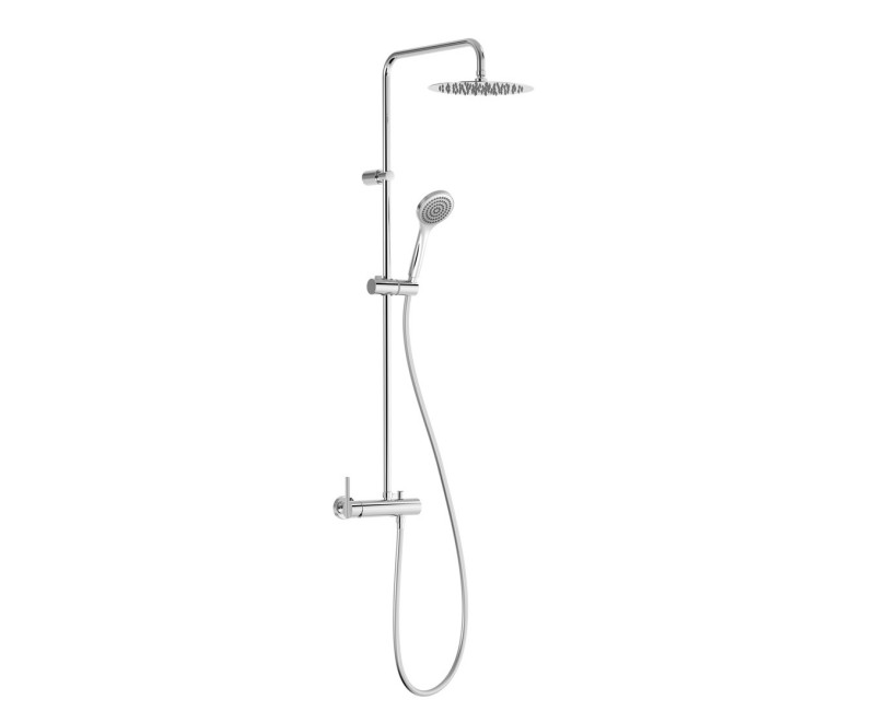 LEX TRES Dušas sistēma ar stacionāro un rokas dušu, hroms 18119102