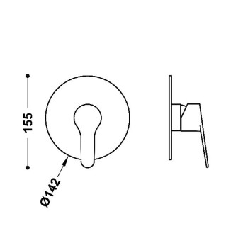 BASE-TRES Декоративная часть смесителя для душа, хром 21527810.