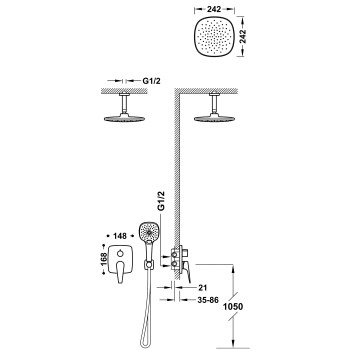 CANIGO-TRES Plus Встраиваемый смеситель для душа Rapi-Box, 21828003