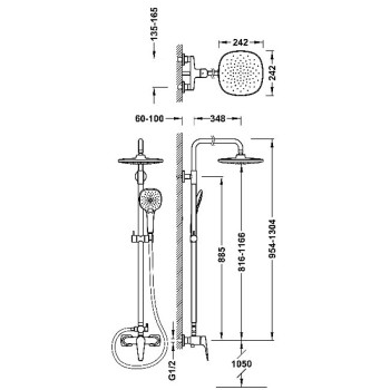 CANIGO-TRES Plus Cмеситель для душа с душевым комплектом 21831221