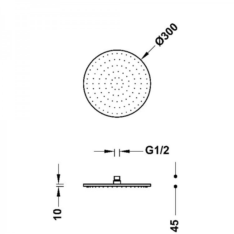 TRES Antilime Dušas galva D30 cm, hroms 13413730OR TRES Antilime Dušas galva D30 cm, hroms 13413730OR