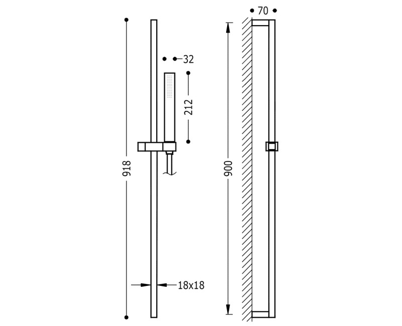 TRES Dušas komplekts, hroms 03433604