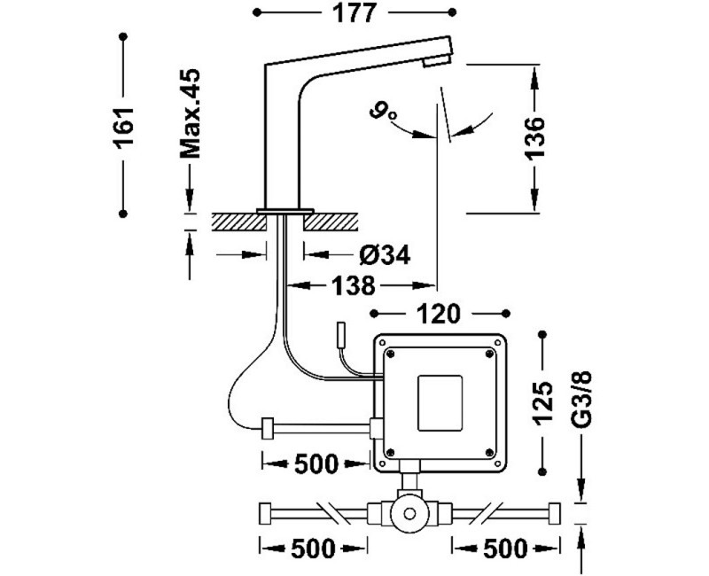 TRES Electronic Смеситель для умывальника 230V/6V, 39210309