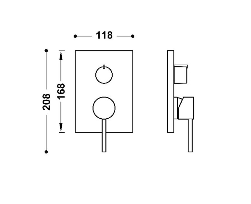 MAX-TRES Zemapmetuma vannas/dušas jaucējkrāna dekoratīvā daļa, hroms 06228110