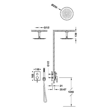 Tres Max Встраиваемый смеситель для душа Rapid-Box, 06228003