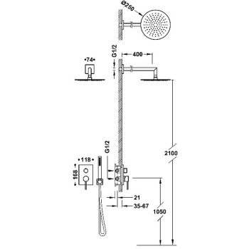 Tres Max Встраиваемый смеситель для душа Rapid-Box, 06228004