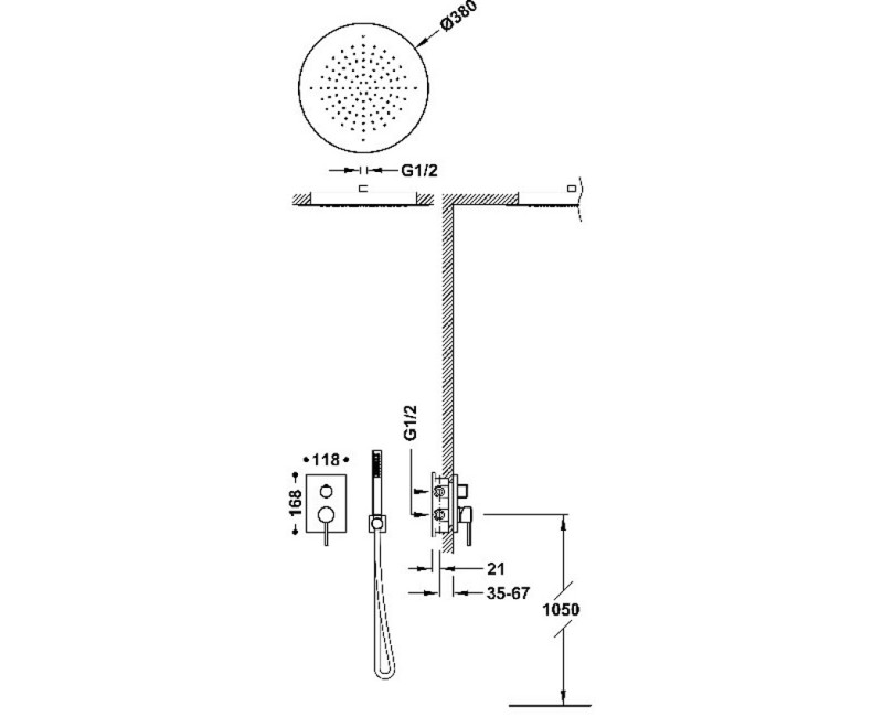 Tres Max Встраиваемый смеситель для душа Rapid-Box, 06228005