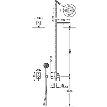Tres Max Встраиваемый смеситель для душа Rapid-Box, 06298004