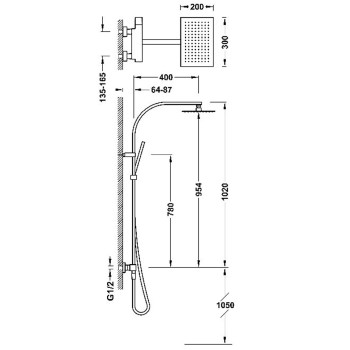 SLIM-TRES Cмеситель для душа с душевым комплектом 20219101AC