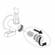 TRES Stūra ventīlis ar filtru 1/2 x 3/8, melns 9134525NM