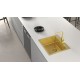TURTLE TERRA Nerūsējošā tērauda virtuves izlietne 550x505 mm, zelts