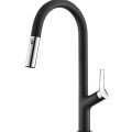Turtl GRATA Кухонный смеситель с выдвижным изливом, черный металлик