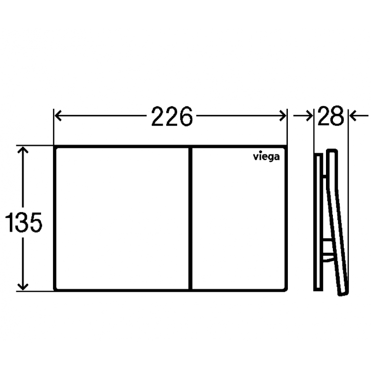 Viega Visign for More 200 Divrežīmu noskalošanas taustiņš Prevista, balta 773601 Viega Visign for More 200 Divrežīmu noskalošanas taustiņš Prevista, balta 773601