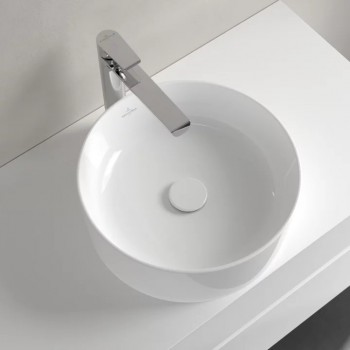 Vannas istabas izlietne Villeroy & Boch Collaro, d=400 mm, slīpēta apakša, balta TitanCeram