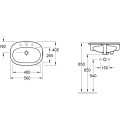 Villeroy & Boch O.Novo Раковина встраиваемая 56x40.5 см, 41615601.