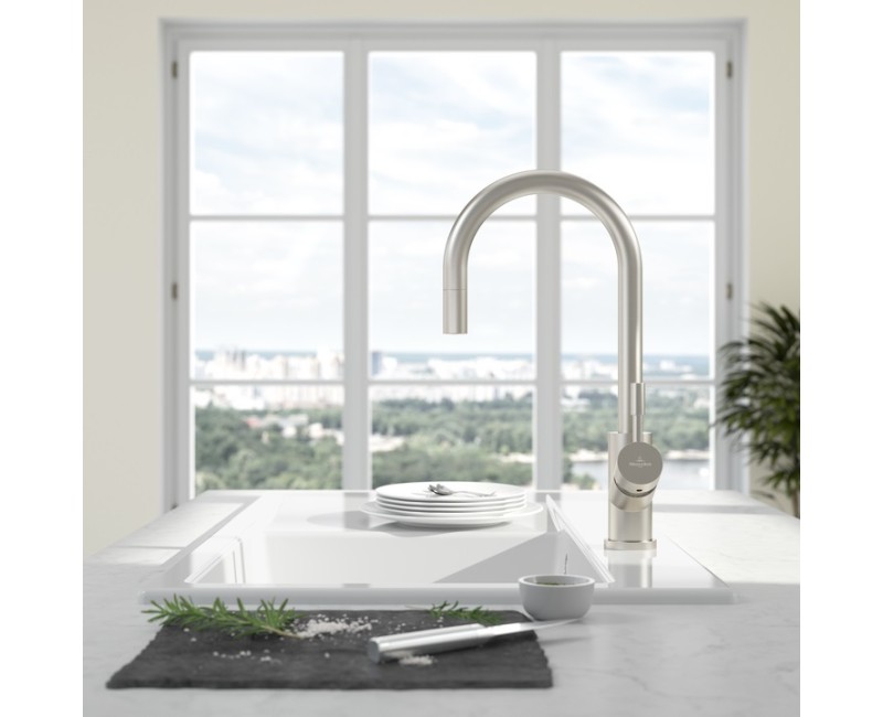 Villeroy&Boch Смеситель для мойки Umbrella Flex c выдвижным изливом, 925400LC