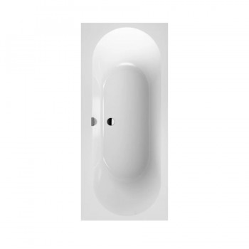 Vanna Villeroy & Boch Oberon 2.0 Duo, 1800x800 mm, ar kājām un sifonu, balta Quaryl®
