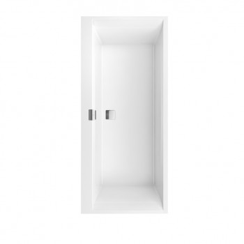 Vanna Villeroy & Boch Squaro Edge 12 Duo, 1700x750 mm, ar sifonu, ar kājām, balta Quaryl®