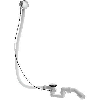 Комплект слива и перелива Duravit, 1000мм, хром 790226000001000