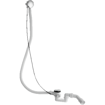 Комплект слива и перелива Duravit, 1100мм, хром 790227000001000