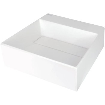 Vannas istabas granīta izlietne Deante CORREO uz virsmas ALABASTER, 400x400mm Balta
