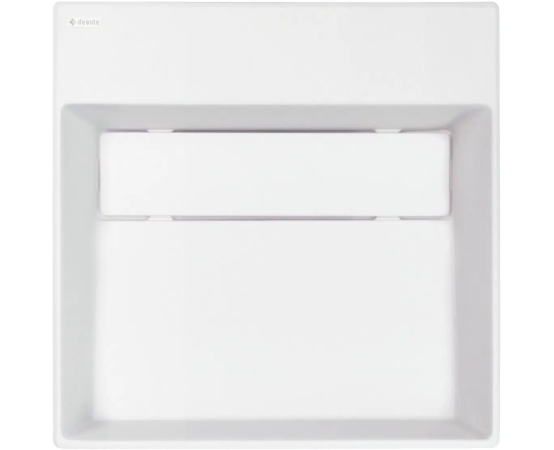 Vannas istabas granīta izlietne Deante CORREO uz virsmas ALABASTER, 400x400mm Balta