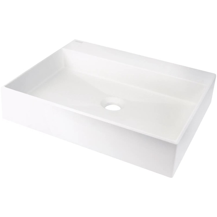 Vannas istabas granīta izlietne Deante CORREO uz virsmas ALABASTER, 500x400mm Balta Vannas istabas granīta izlietne Deante CORREO uz virsmas ALABASTER, 500x400mm Balta