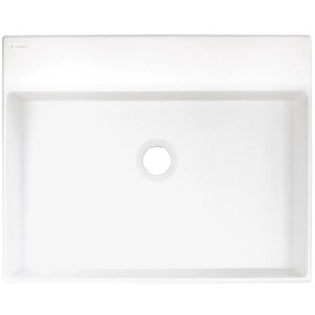 Vannas istabas granīta izlietne Deante CORREO uz virsmas ALABASTER, 500x400mm Balta